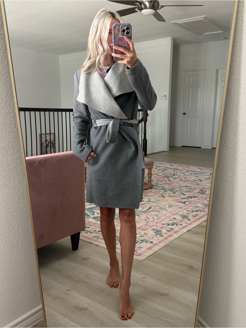 Abercrombie wrap coat size xs
